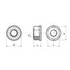 NAJDER Hex Flange Nuts M6 Pack of 100 Hex Nuts
