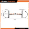 Anjetan Stainless Steel D-Ring Snaffle Bit, Horse Mouth Bit with