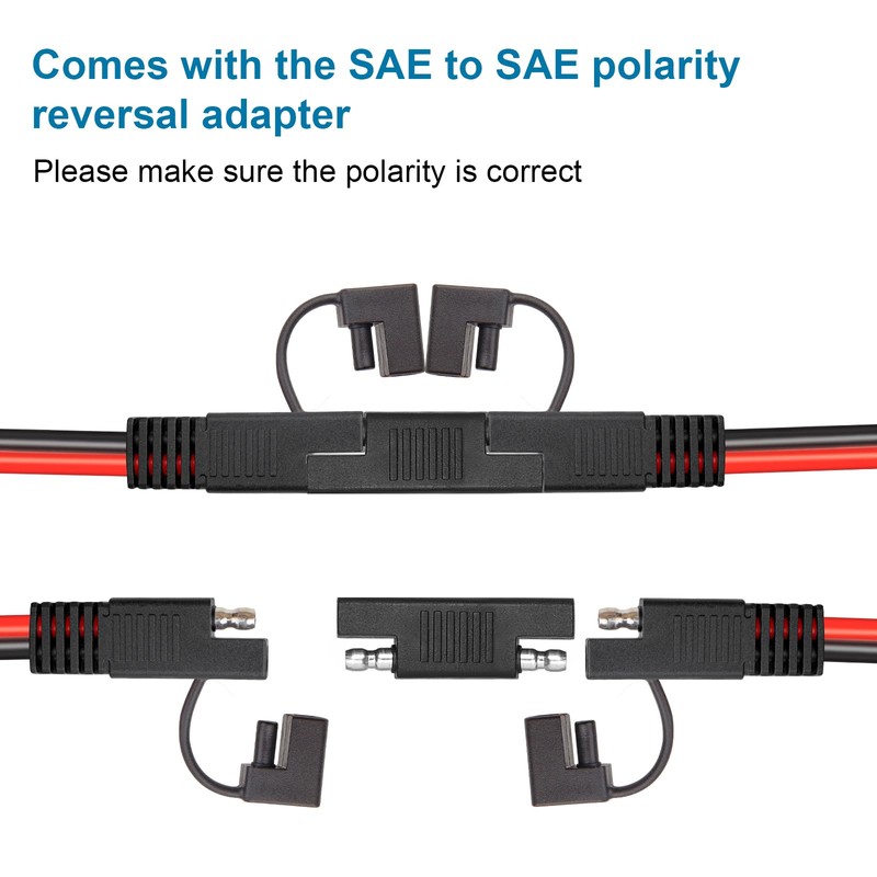 SAE Extension Cable 30FT–Heavy Duty 10AWG Tinned Copper Wire with