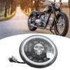 Motorcycle LED Headlight, 7in Round Motorcycle LED Angel Eye Headlight