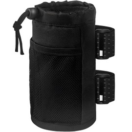 Voarge Bicycle Drink Holder, Bottle Holder without Screws, Water Bottle Thermal Bag, Waterproof Cup Holder, Handlebar Bag for MTB, Folding, Road Bikes, Wheelchair