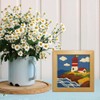 FREEBLOSS 9.4" x 9.4" Lighthouse Punch Needle Kits DIY Framed