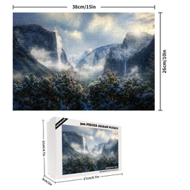 Great Jigsaw Puzzles for Adults 300 Pieces Yosemite Snow Storm Challenging Puzzles for Adults Gift for Friends Family Home Decoration Puzzle