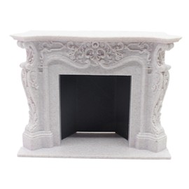 MagiDeal 1/12 Dollhouse Mini Fireplace Photo Props, Wooden Backdrop Miniature Furniture for Landscape Decor, Micro Landscape