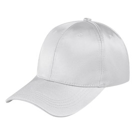 Classic Baseball Cap for Men Women Solid Colour 6 Panel Snapback Cap Breathable Adjustable Hip Hop Hat UV-Protection Cap for Outdoor Activities Sport Running Casual Sun Visor Hat (56-58cm) White