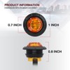 TMH 3/4 Inch Mount 10 pcs Amber LED Clearance Bullet