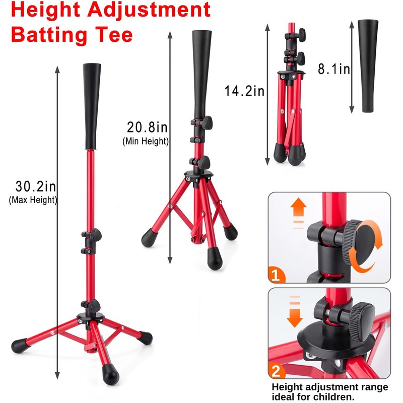Portable Baseball & Softball Batting Tee for Kids and Youth