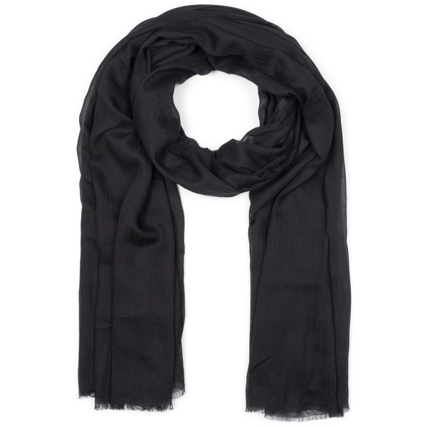 styleBREAKER Women's Scarf Lightweight & Transparent with Short Fringes Plain