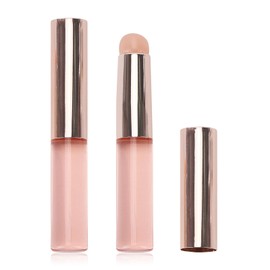 2 Pack Silicone Lip Brush With Round Heads Reusable Lip Mask Applicator for Natural Blending(Pink)