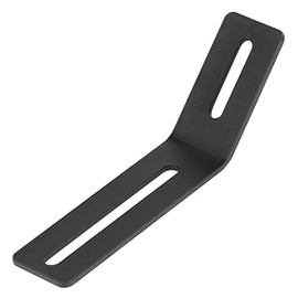 eoere 10 PCS 4" Flush Inside 45 Degree Angle Bracket, Black Adjustable Corner Brace with Slot, Steel Joint, Timber Connector for Fixing Furniture, Thick 1/8"