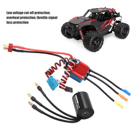 RC 2430 Motor 25A ESC Set, 4 Poles 7200KV Brushless Motor with 25A ESC Combo for 1/16 1/18 RC Car