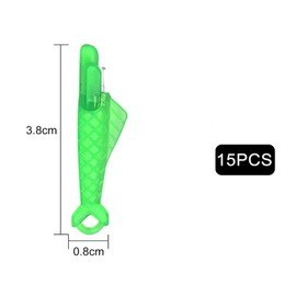 iCovalescent Pack of 15 Needle Threaders, Plastic Sewing Needles Threader, Easy Threader for Needle Eye Hand Fish-Shaped Sewing Tool (Green)