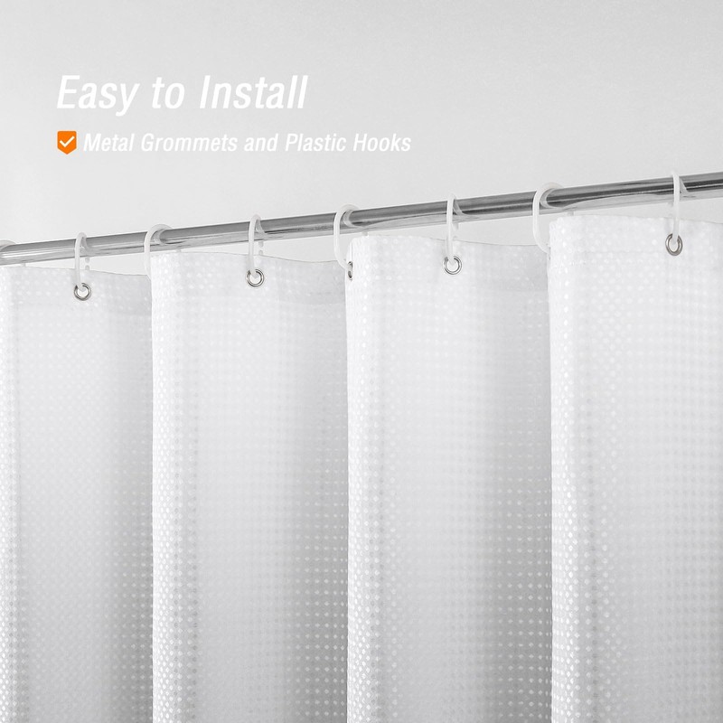 Gibelle Small Stall Shower Curtain 36 x 72, Narrow Grey