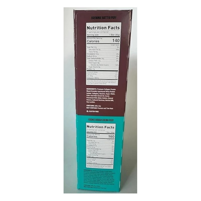 2 Packs BUILT PUFF Protein Bars Cookie Dough Chunk and