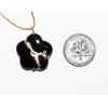 Kintsugi 20mm Black Howlite Broken Sakura Blossom Mended with 23k