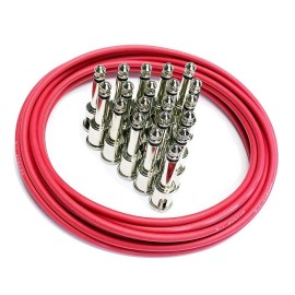 George L's Pedalboard Effects Cable * MEGA SIZE KIT * 20' Vintage Red - 20 Plugs
