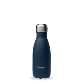 QWETCH - Originals Stainless Steel Insulated Flask 260 ml Navy Blue - Thermos Flask 24 Hours Cold & 12 Hours Hot - Leak-Proof, BPA-Free, Reusable - Perfect for Sports, Travel, Office & Hiking