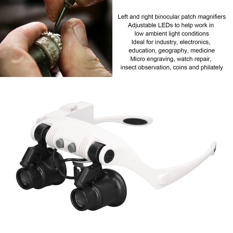Head Magnifying Glass 10x 15x 20x 25x Hands Free Magnifier