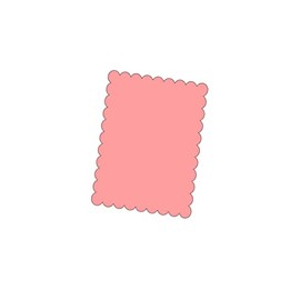 4" x 5.25" Scalloped Flat Note Cards - A2 Card Mats: 4" x 5.25" in Neutral or Bright Colors Blank Card inserts (Coral pink)