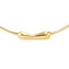 COOLSTEELANDBEYOND Smooth Snake Chain with Organic Curved Bar, Gold Chain