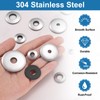 sourcing map 75Pcs Neoprene Rubber Sealing Washers M8x22mm 304 Stainless