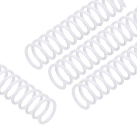 PATIKIL 50 Pack Plastic Spiral Binding Coils, 13mm(1/2") Binding Coils 80 Sheet Capacity Spiral Binder Rings 4:1 Pitch for Office Classroom, White
