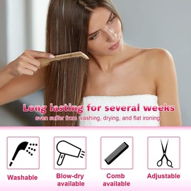 800 Strands 47 Inch Colorful Hair Tinsel Sparkle Hair Heat-Resistant Silk Hair Extensions, Shiny Colorful Hair Tinsel Strands Fairy for Children Girls Women, Easy to DIY(Colorful)