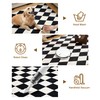 ARKIIKI 8x10 Washable Checkered Rugs for Bedroom, Black and White