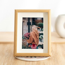 ANAZOZ Bilderrahmen 13x18 cm, Bilderrahmen Familie Bilder Hängen oder Aufstellen, Hochformat oder Querformat Fotorahmen Schlicht Modern 1 Stück