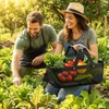 Garden Harvest Basket, Metal Mesh Picking Basket with Attached Handles