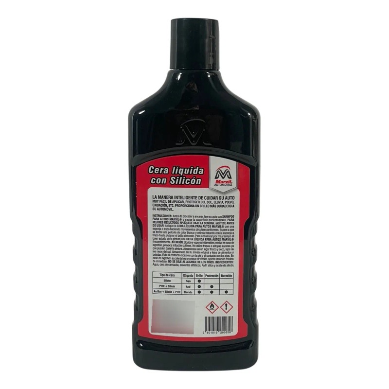 Cera Liquida Para Autos Marvil (silicon, Acrilico Y Ptfe)