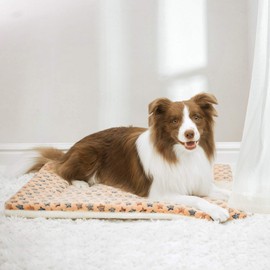 MORA PETS Dog Bed Mat Smal Medium Washable Dog Crate Mattress for 30 inch Cage Soft Flat Pet Cushion Bedding Puppy Pillow Blanket for Puppy Dogs Reversible 74x54cm