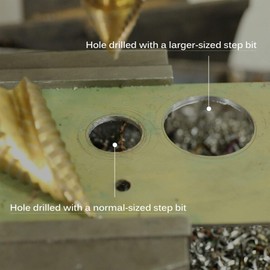 ZELCAN Large HSS Spiral Groove Step Drill Bit, 12 Sizes Titanium High Speed Steel 1/4" to 2-3/8" Drill Bit for Sheet Aluminium Metal Wood Hole Drilling, Big Multiple Hole Stepped Up Bit for DIY Lovers