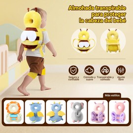 Mochila con Protector de Cabeza para Niños, Protector de Cabeza Ajustable para Niños, Mochila con Protector de Cabeza y Calcetines Hasta la Rodilla, Adecuado para Niños y Niñas