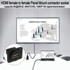 QIANRENON 4K HDMI Panel Mount Adapter Coupler HDMI 1.4 Female