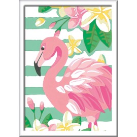 Ravensburger CreArt Think Pink Flamingo Paint By Numbers for Children - Painting Arts and Crafts Kits for Ages 7 Years Up