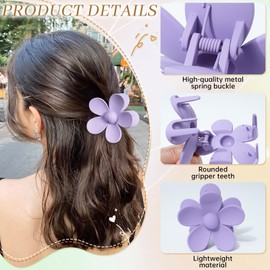 WELROG Pack of 6 Women's Medium Heart Hair Clips Butterfly Hair Clips for Women with Half-tied Hair Clips for Women