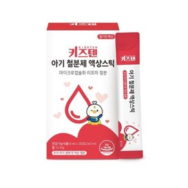 Kids Ten Baby Iron Supplement Strawberry Flavored Liquid Stick Microencapsulated Lipoper Iron 8ml x 30 Packets 1 Box / 키즈텐 아기 철분제 딸기맛 액상스틱 마이크로캡슐화 리포퍼 철분 8ml x 30포 1박스