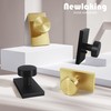 Newlaking Satin Brass Zinc Alloy Dummy Door Knob, Round Non-Locking