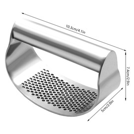 430 Stainless Steel Garlic Press, Garlic Crusher, Garlic Cutter, Garlic Grinder, Multifunctional Garlic Grinder Kitchen Utensils Easy to Clean for Home Use