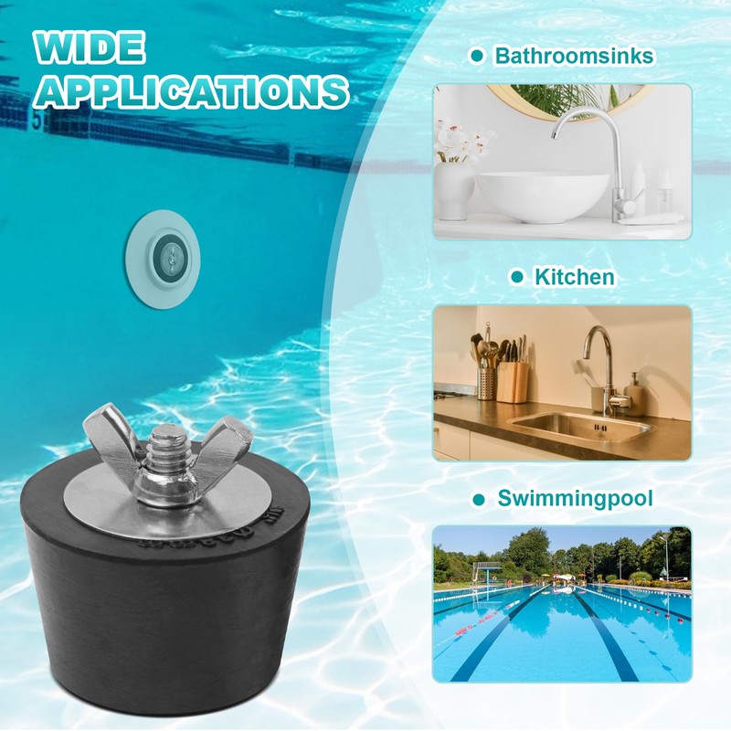 1.5" Rubber Pool Winterizing Plug Pool Return Plugs Pool Skimmer