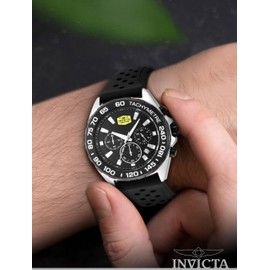 Invicta Racing Men 43mm Stainless Steel Black + Steel Black dial VD53 Quartz