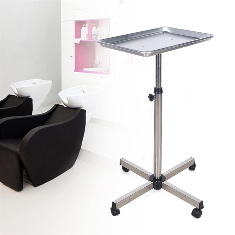 Beauty Rolling Aluminum Tray Cart,Hairdressing Mobile Cart,Hair Salon Metal Rolling
