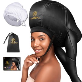 Bonnet Hair Dryer,Hooded Dryer Attachment,Hair Dryer Hooded Diffuser Cap for Curly,Speeds Up Drying Time,Safety Deep Conditioning,Styling,Curling at Home(Black)