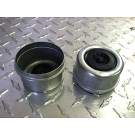 RA (2) Metal Grease Caps with Rubber Plugs for Dexter and Quality Axles 1.98" Diam