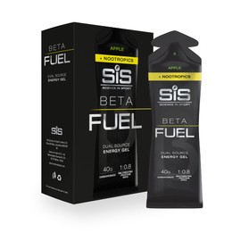 Science in Sport Beta Fuel Gels Dual Source Energy Gel, Apple Flavour Plus Nootropics, 40 g of Carbs Per Pack, 60 ml Pack (6 Pack)