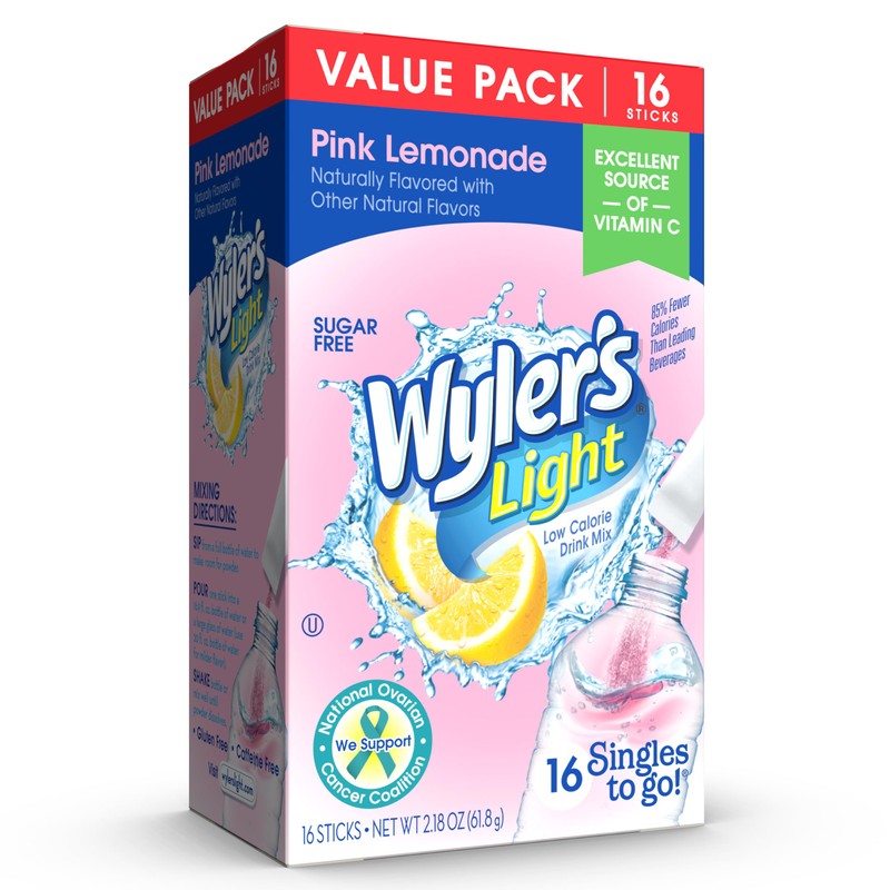 Wyler's Light Singles To Go Powder Packets, Water Drink Mix,