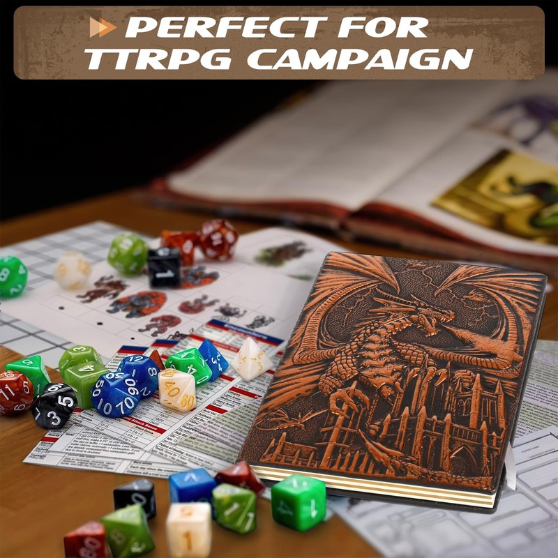DND Dragon Journal Notebook, 3D Dragon Embossed Notebook with Pen
