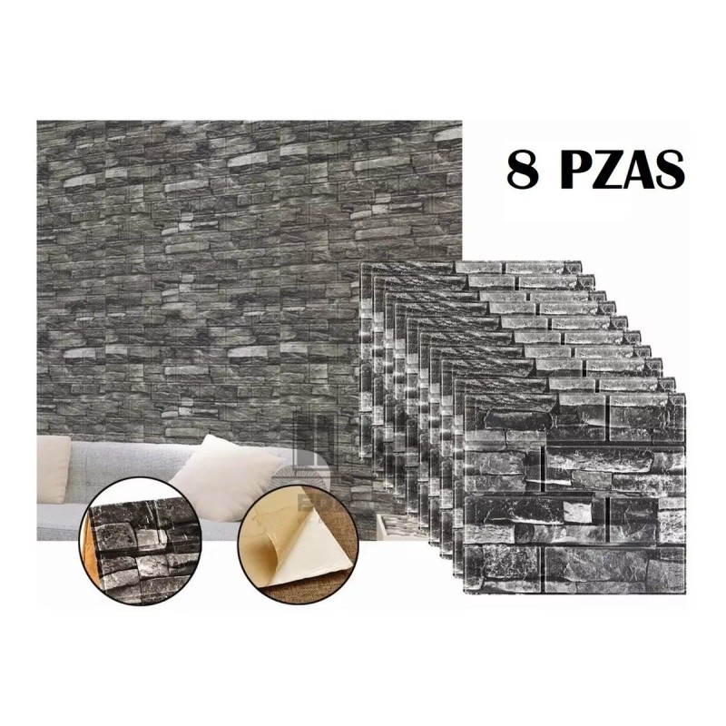 LH_Decor Papel Tapiz Pared 3d Piedra Panel Relieve Textura -