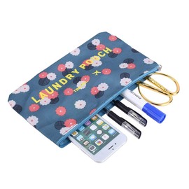Go2buy 6pcs Travel Luggage Organizer Set Backpack Storage Pouches Suitcase Packing Bags (Blue Flower)